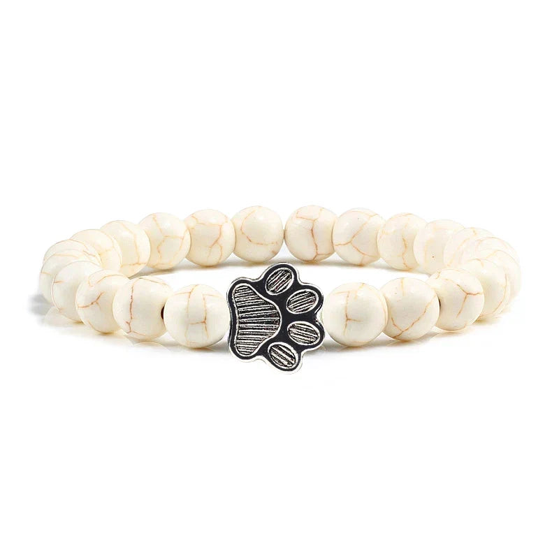 Bracelet patte perlée – Modèle pierre naturelle