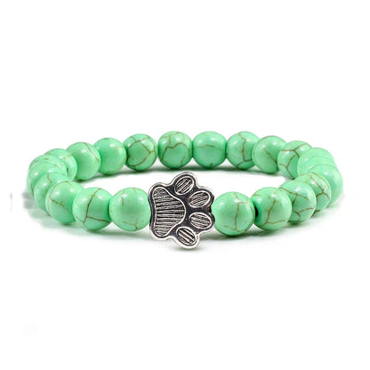 Bracelet patte perlée – Modèle pierre naturelle