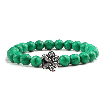 Bracelet patte perlée – Modèle pierre naturelle