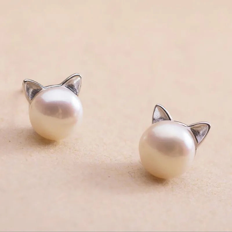 Magnifique collier chat avec perles et boucles d'oreilles + bague offertes