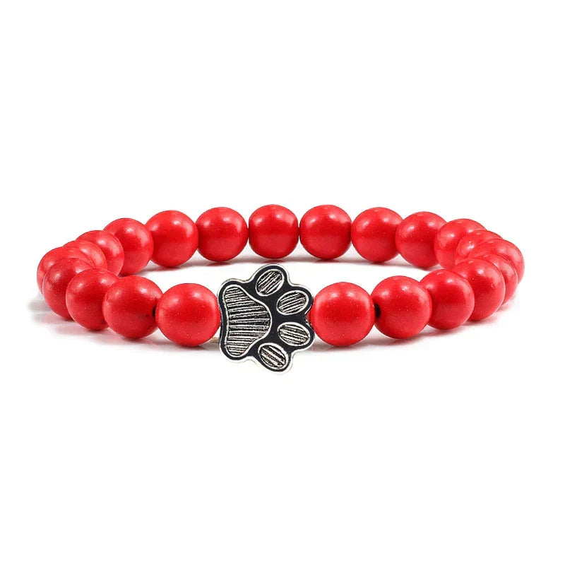 Bracelet patte perlée – Modèle pierre naturelle