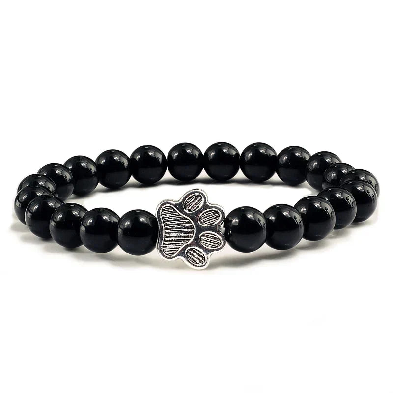 Bracelet patte perlée – Modèle pierre naturelle
