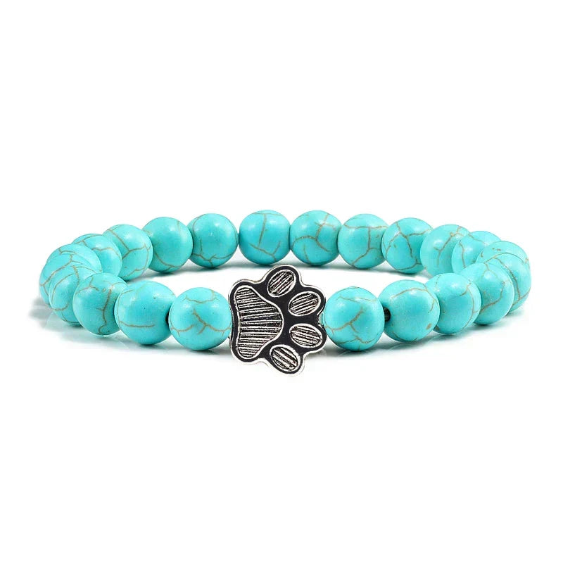 Bracelet patte perlée – Modèle pierre naturelle