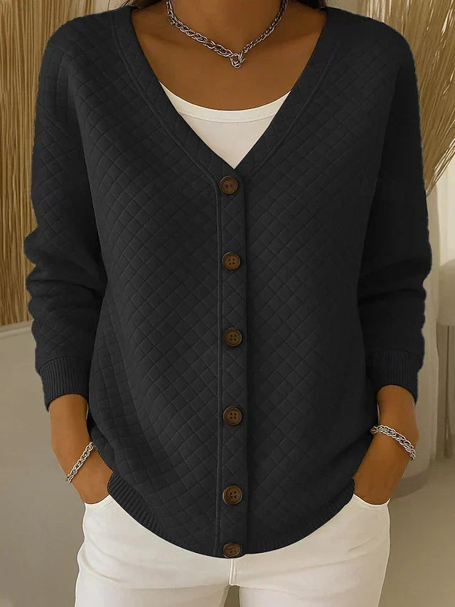 Eleonora | Cardigan Matelassé avec Boutons