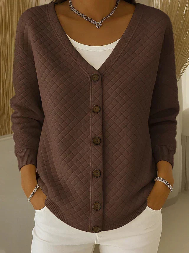Eleonora | Cardigan Matelassé avec Boutons