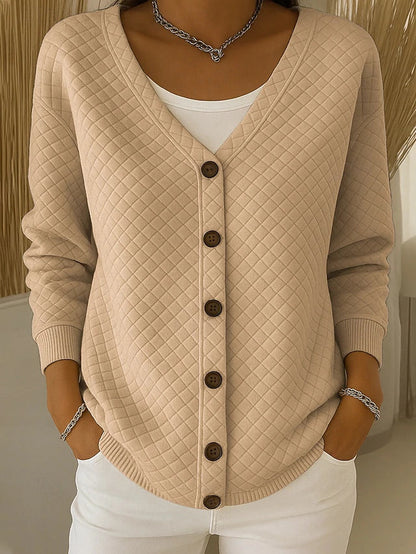 Eleonora | Cardigan Matelassé avec Boutons
