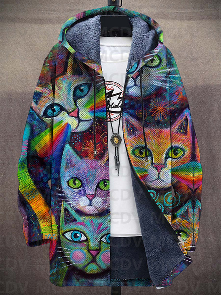 ROWLAND | Cardigan à capuche au motif artistique