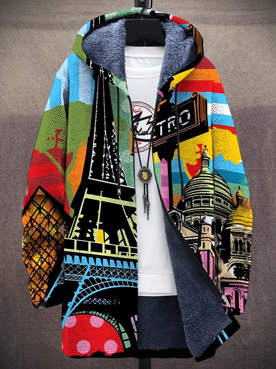 EMERSON | Veste à capuche zippée au motif artistique