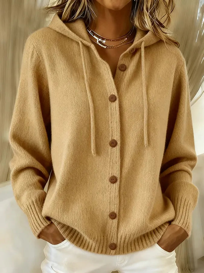 Bettina | Cardigan avec Capuche et Boutons