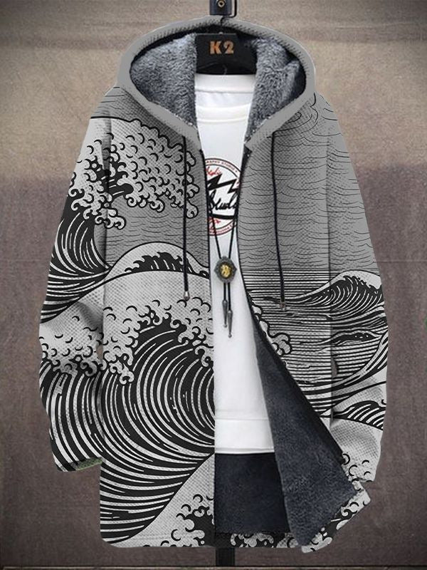MARGOT | Cardigan à capuche au motif artistique