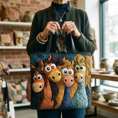 Sac cabas matelassé - Poneys ludiques