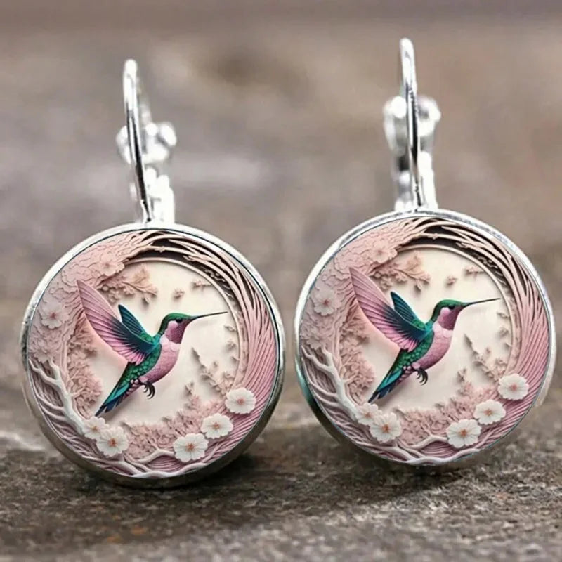 Collier pendentif dôme en verre Colibri