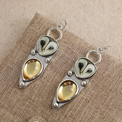 Boucles d’oreilles Hibou bohème