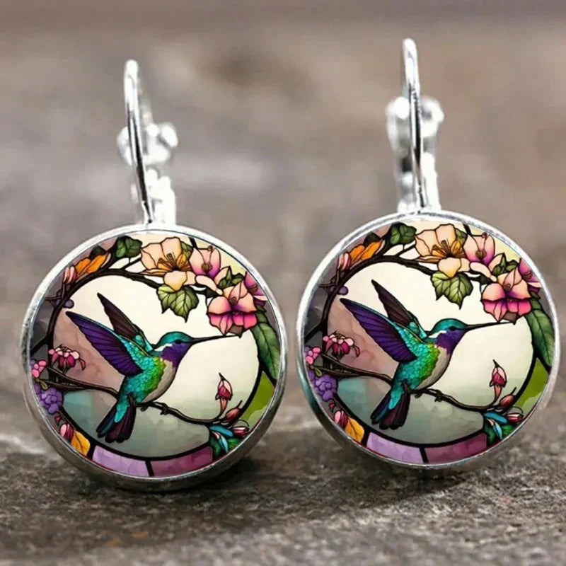 Collier pendentif dôme en verre Colibri
