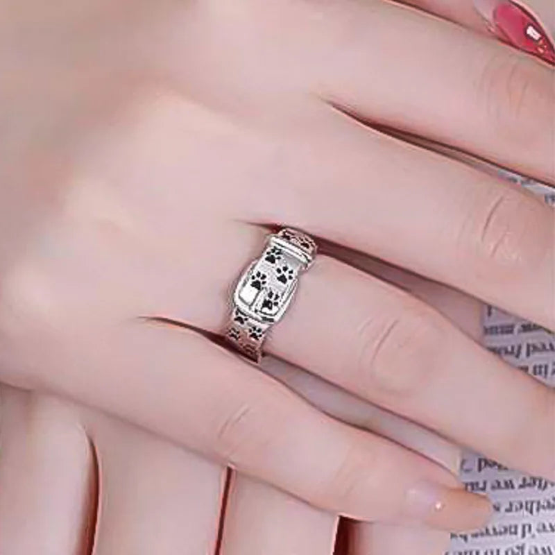 Bague inspirée des colliers pour chiens : mignonne et élégante