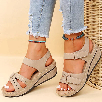 Sandales Orthopédiques Confortables à talon compensé