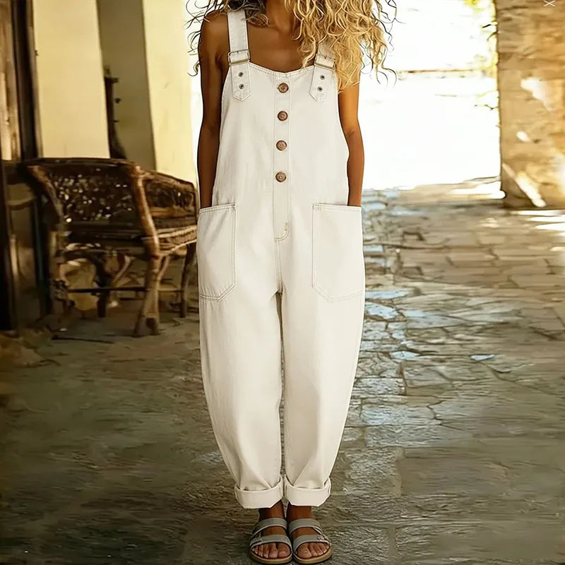 Mono Mae | Vintage de doux denim en coton à bretelles ajustables