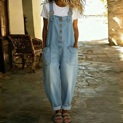 Mono Mae | Vintage de doux denim en coton à bretelles ajustables