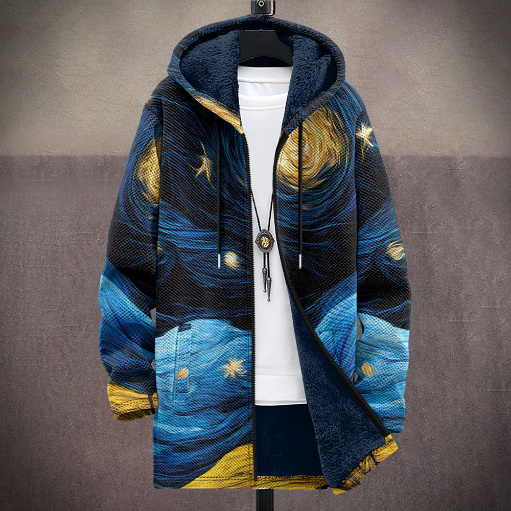 FLETCHER | Cardigan à capuche au motif artistique