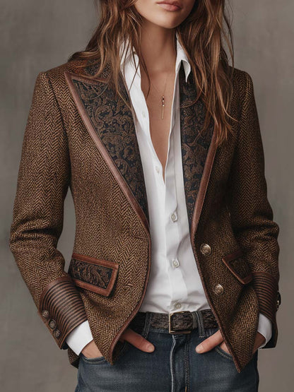 Juliette | Blazer Structuré à Chevrons