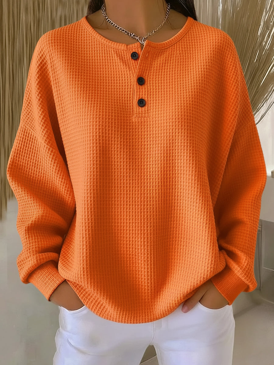 Miranda | Sweat Henley Gaufré
