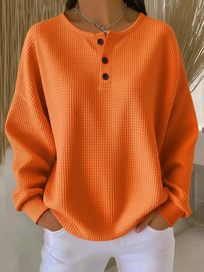 Miranda | Sweat Henley Gaufré