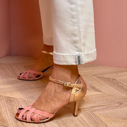 Corinne™ | Escarpins Élégants Dorés Luxe