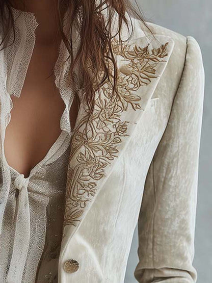Margaux | Blazer Ajusté Brodé