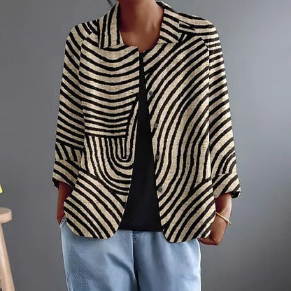 Hazel | Blazer ouvert à rayures
