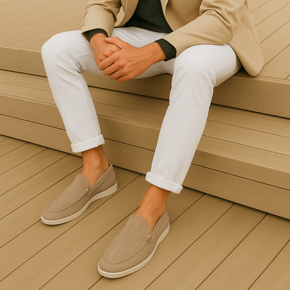 Lusso | Élégantes mocassins en daim