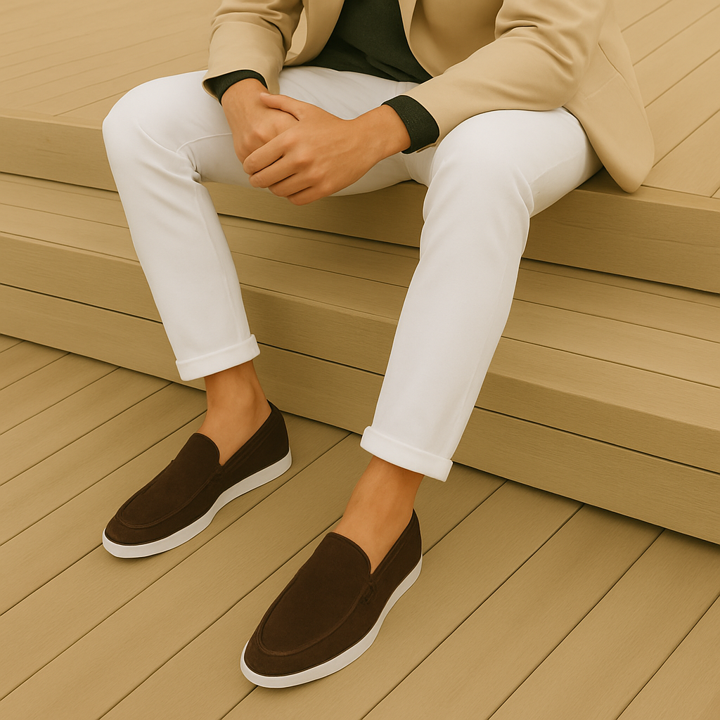 Lusso | Élégantes mocassins en daim