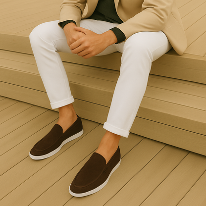 Lusso | Élégantes mocassins en daim