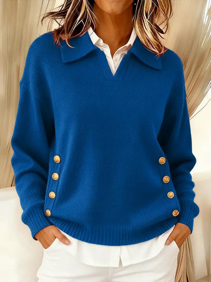 Erminia | Pull avec Col Polo et Boutons