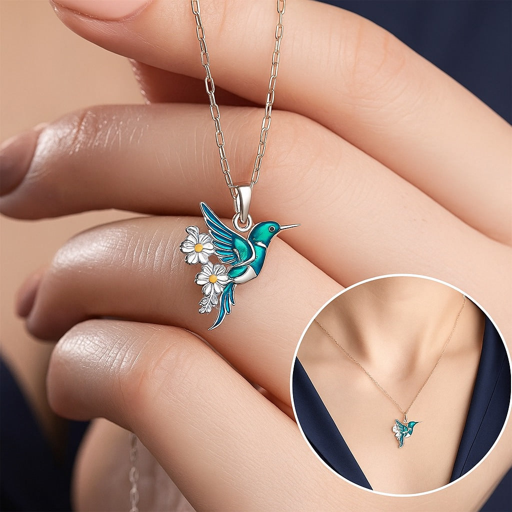 Magnifique collier colibri avec boucles d'oreilles offertes – Offre à durée limitée