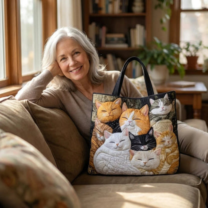 Sac fourre-tout matelassé - Chatons endormis