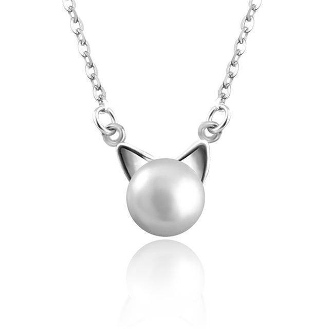 Magnifique collier chat avec perles et boucles d'oreilles + bague offertes