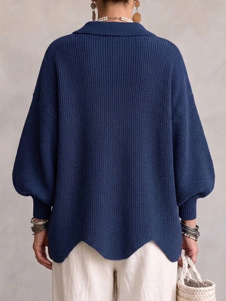 Ortensia | Cardigan Oversize avec Boutons Dorés