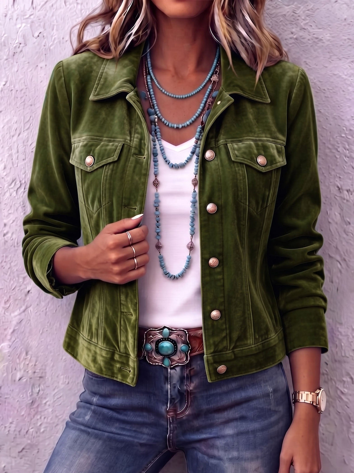 Veste en velours bohème d’inspiration vintage Diane