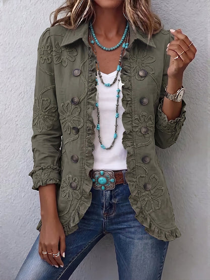 Coraleen | Veste utilitaire brodée florale