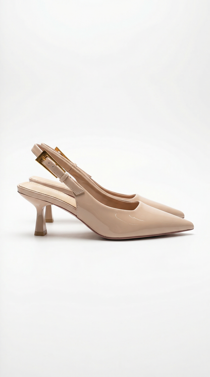 Chaussures de salon Elizabeth à talon bas et brides traseras